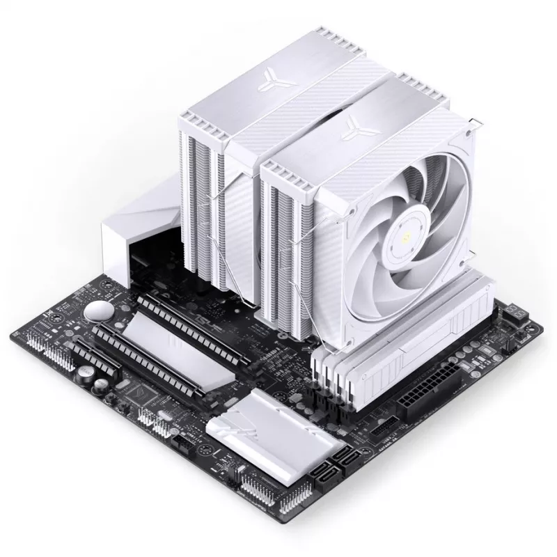 Jonsbo HX6280 CPU cooler, PWM, RGB - 130mm, white
