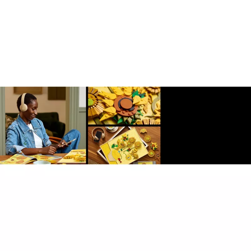 Wall mosaic set LEGO Art Vincent van Gogh Sunflowers 3D mosaic wall art set 2615 pieces 540×410×50 mm