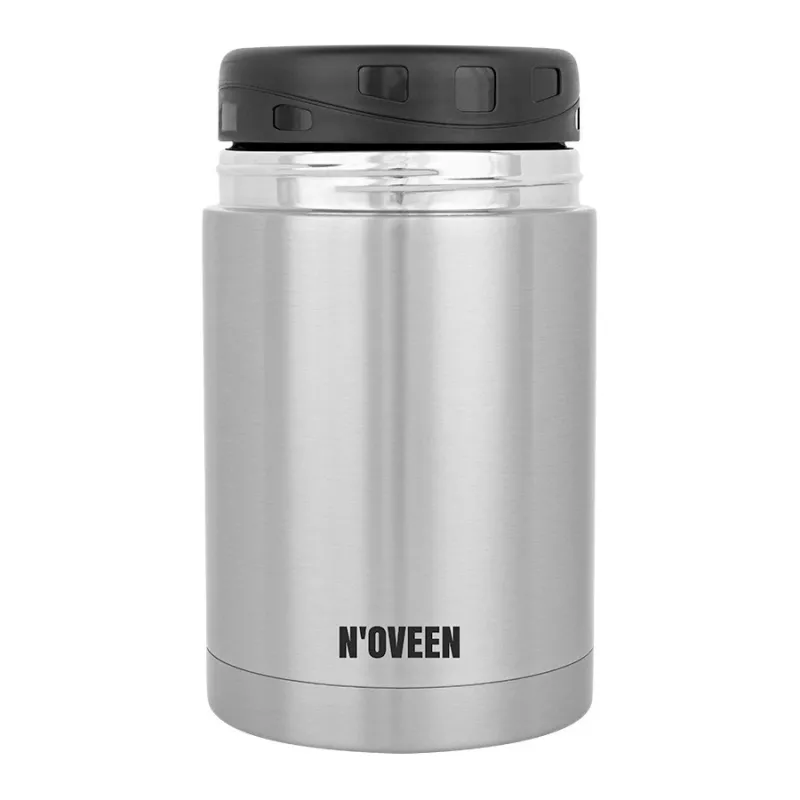 N'OVEEN TB951 Lunch Thermos, 800 ml, Silver