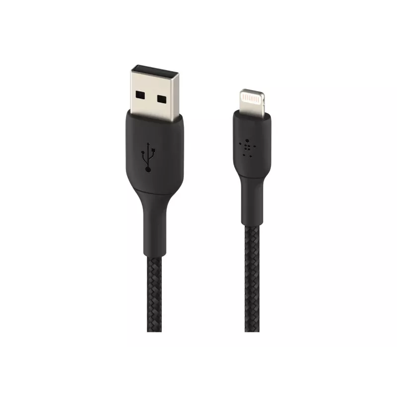 Cable Braided USB-Light ning 15cm black