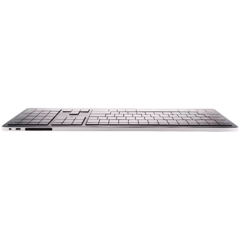 Wireless Keyboard CLEVETURA CLVX 1 Touch-On-Keys AI, ANSI US Windows Layout, Scissor Switches, Aluminum Chassis, Interactive RGB