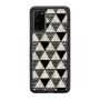 Protective phone case iKins for Samsung Galaxy S20 — pyramid texture, black