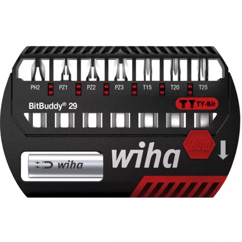 WIHA 42137 - Bit-Set BitBuddy, 8-piece mixed, 29 mm, TY-Bit (42137)