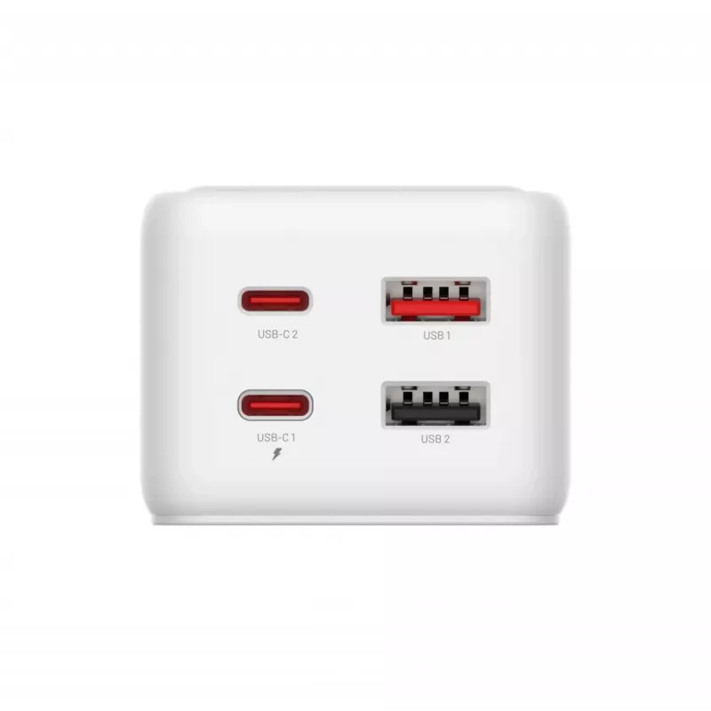 Power extension adapter FIXED FIXCS65-1.5-WH with 2× USB-C PD 65W and 2× USB-A ports