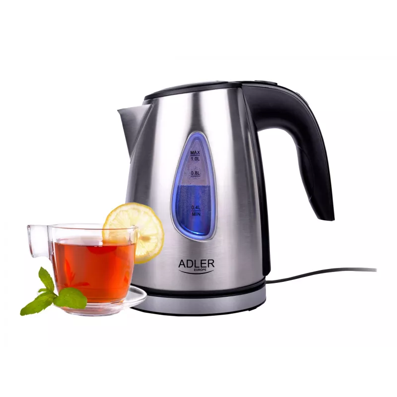 Adler AD 1203 electric kettle 1 L Silver 1630 W