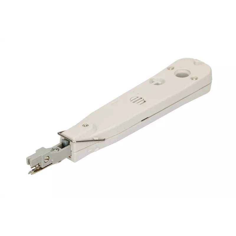 Krone punch tool Extralink NT-T002, hardened steel blade, plastic handle, lock function, grey/white