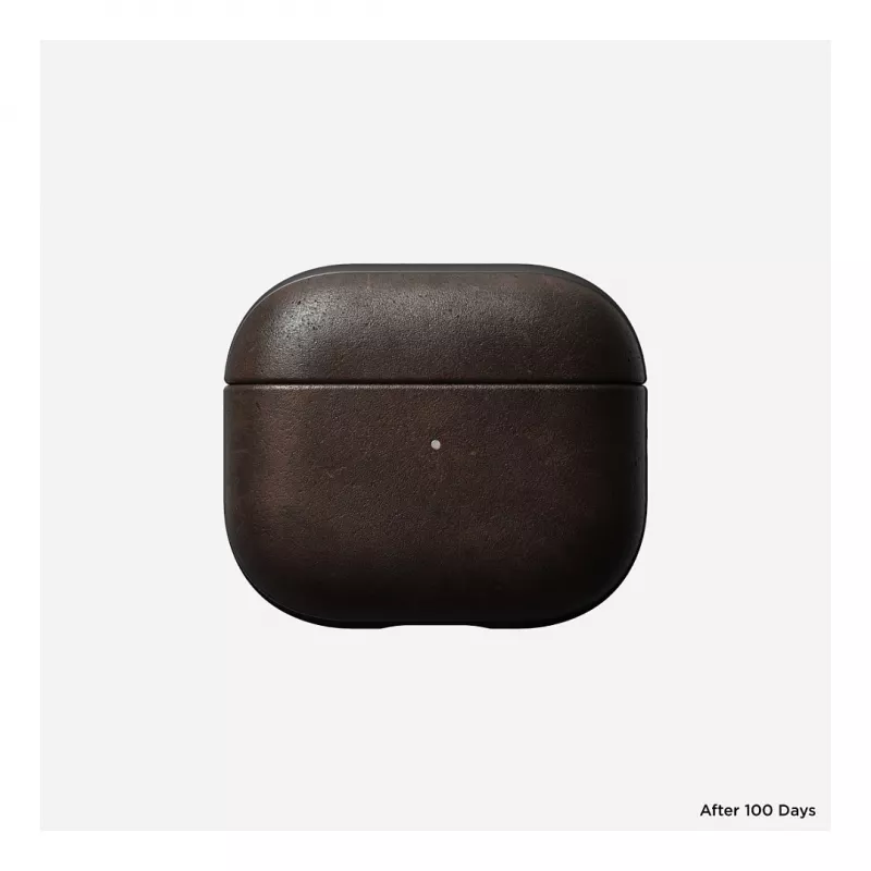Leather AirPods Case Nomad V3 Rustic Brown — protective leather cover for AirPods charging case