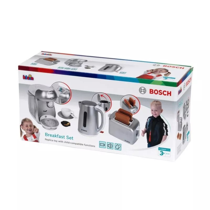 KLEIN Breakfast set silver — children's role-play kitchen breakfast playset