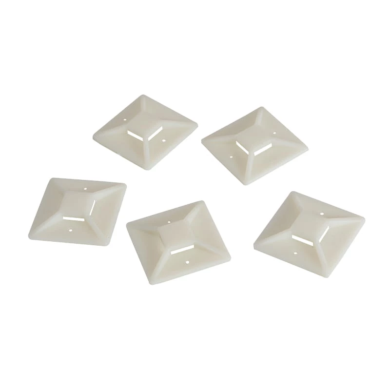 LogiLink Kabelbinderhalterungen, 40 x 40 mm Klebesockel für Kabelbinder, Kabelinderaufnahme: 14,3 x 2,7 - 1 Stück (KAB0045)