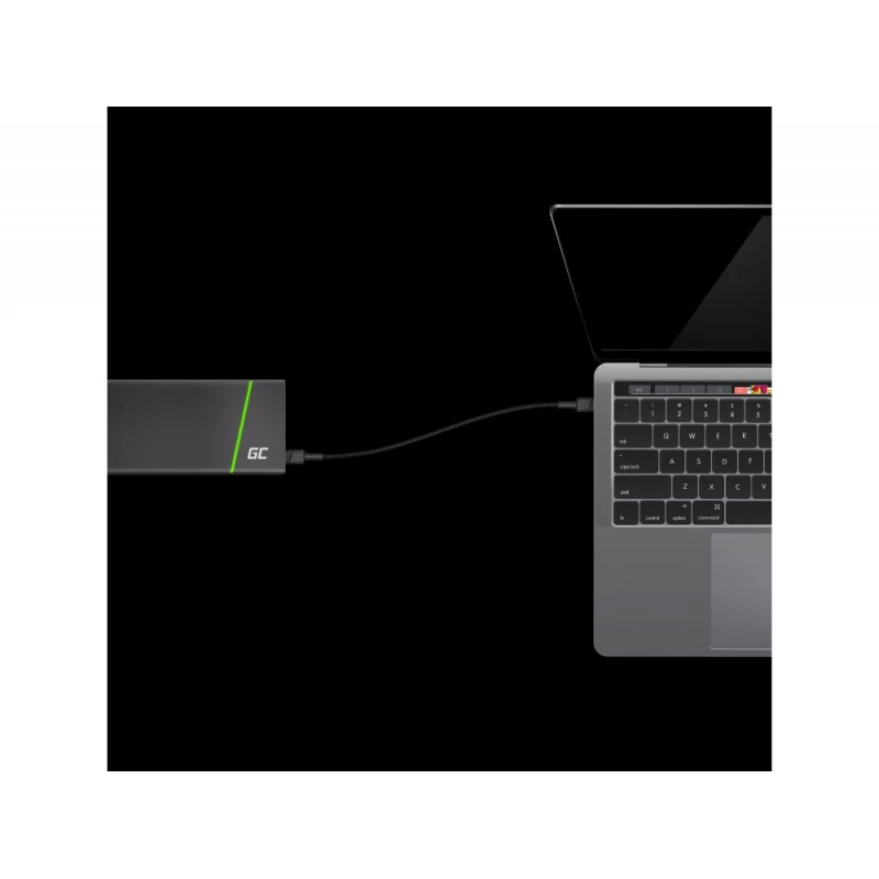 Green Cell KABGC30 USB cable USB 2.0 1.2 m USB C Black
