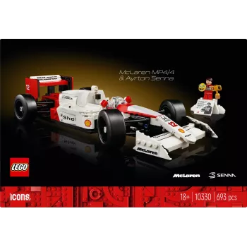 LEGO set McLaren MP4/4 Ayrton Senna 10330 — LEGO ICONS scale model display