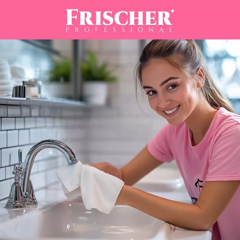 Bathroom descaler FRISCHER FR00232_1000 liquid lime & scale remover for sanitary surfaces, 1 L trigger bottle