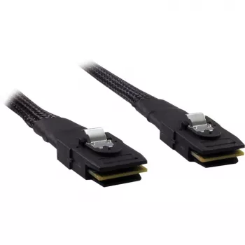 Inter-Tech - Internal SAS-Cable - Serial ATA 150/300/600 - 36 PIN 4iMini MultiLane to 36 PIN 4iMini MultiLane - 50 cm - latched - Black