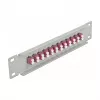 Fiber Optic Patch Panel DeLOCK 10 inch 12 Port LC Duplex Violet 1U Grey