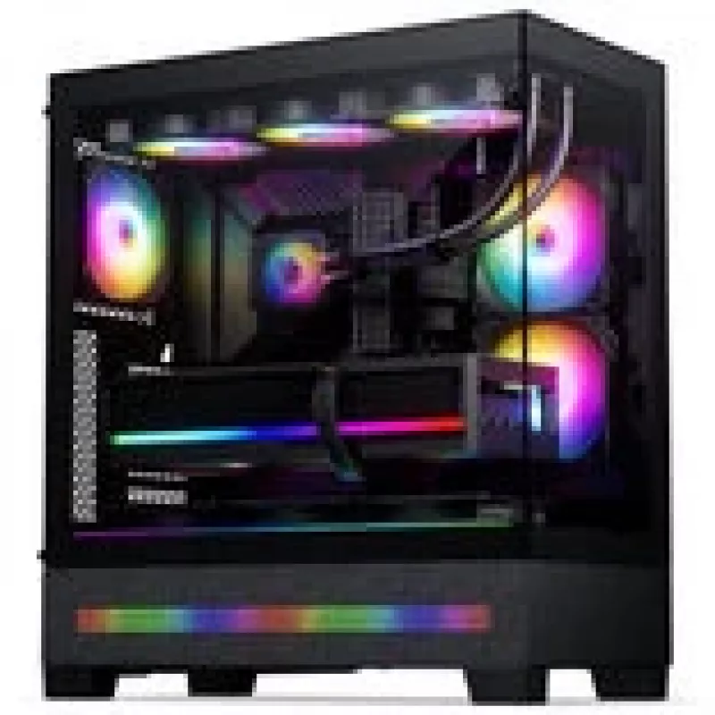 PHANTEKS XT View Matrix PC-Enclosure, Midi-Tower, E-ATX, Tempered Glass, Matrix LED - black (PH-XT523VM1_DBK01)