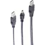 USB Cable ShiverPeaks BS77150 0.6m 2x USB A Mini-USB B Black
