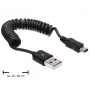 USB Cable DeLOCK USB 2.0 0.6m USB A Mini-USB A Black