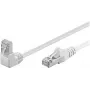 Wentronic Goobay CAT 5e Patch Cable 1x 90° angled, F/UTP, White, 10 m - CCA Copper Mix, 1x RJ45-Plug 90° (8P8C) (94183)