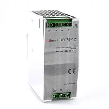 Power Supply 12V, 6.3A, 75W, DIN Rail
