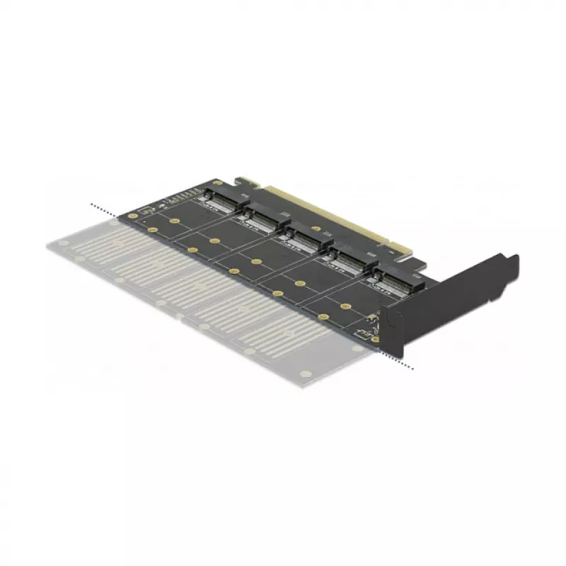DeLOCK PCI Express x16 Card to 5 x internal M.2 Key B / SATA