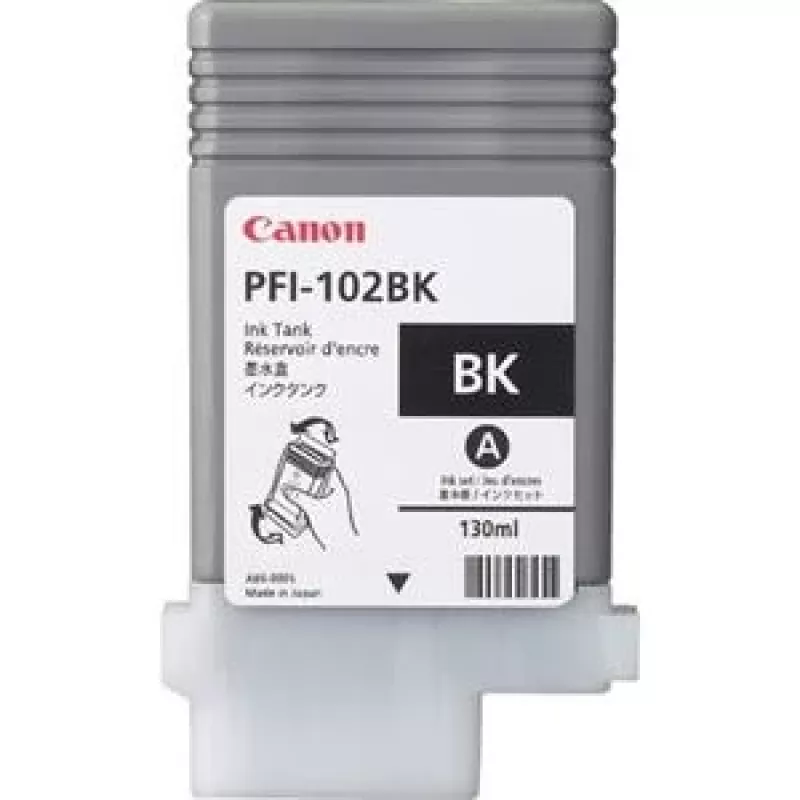 Ink cartridge Canon PFI-102BK black 130 ml for imagePROGRAF printers