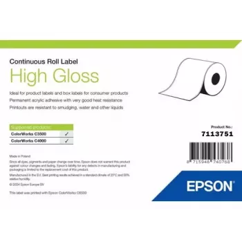 Label roll Epson 7113751, High Gloss finish, width 76 mm, length 33,000 mm