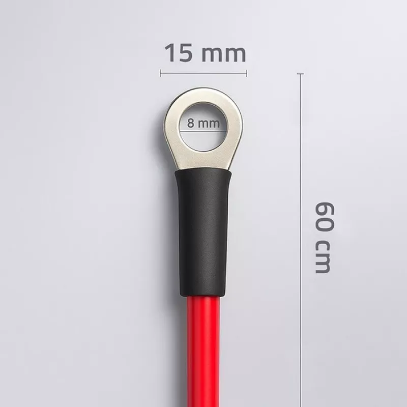 Battery cable QOLTEC with M8 connector terminals, model 50986