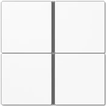 Wall switch set Jung LS 404 TSA WW, 4-gang white, compatible with 4074/4094/4194 TSM series