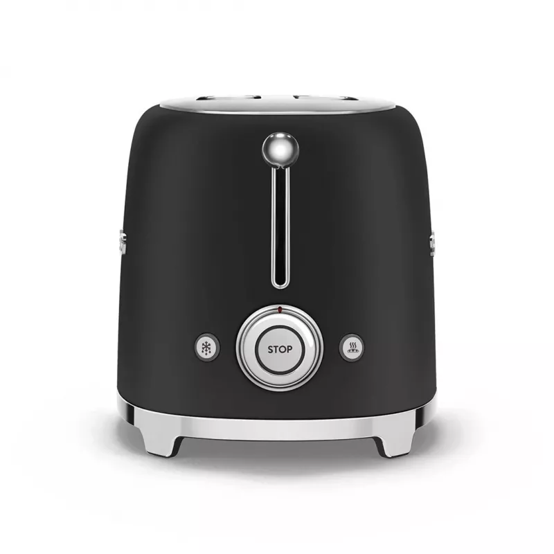 Toaster Smeg 50's Style TSF01BLMEU 2 Slice Black Stainless Steel