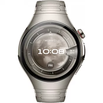 Smartwatch HUAWEI WATCH 5, 1.5 inch AMOLED, 466×466, 46mm titanium case, Wi‑Fi, GPS, Silver