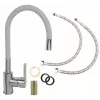 Kitchen faucet PYRAMIS Flessi grey 090938001 - swivel sink tap