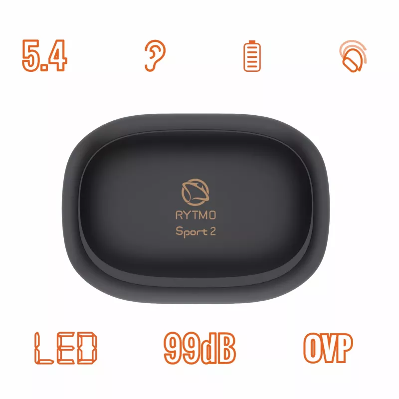 Wireless Sport Earbuds MANTA Rytmo Sport 2 MATWS012BK — True Wireless, In-ear, Black