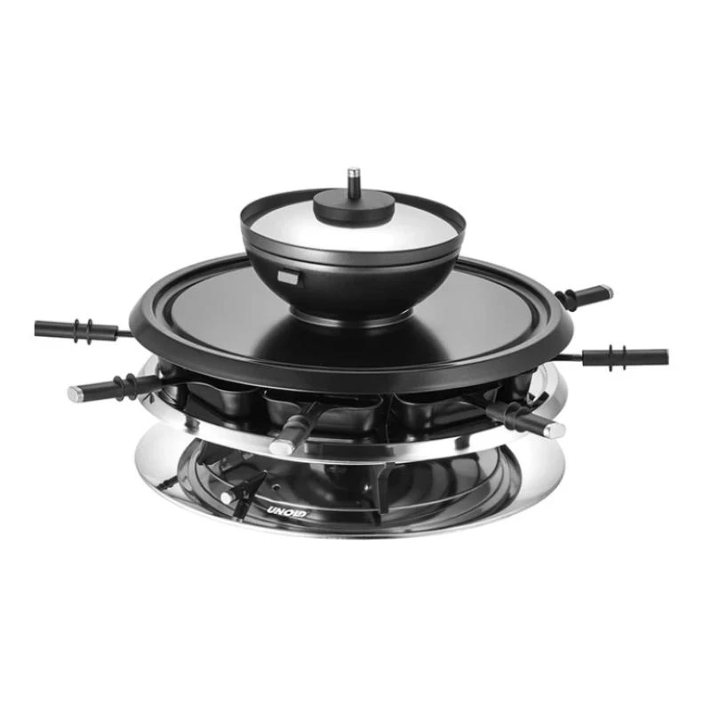 Unold 48726 raclette grill 8 person(s) 1300 W Black, Stainless steel