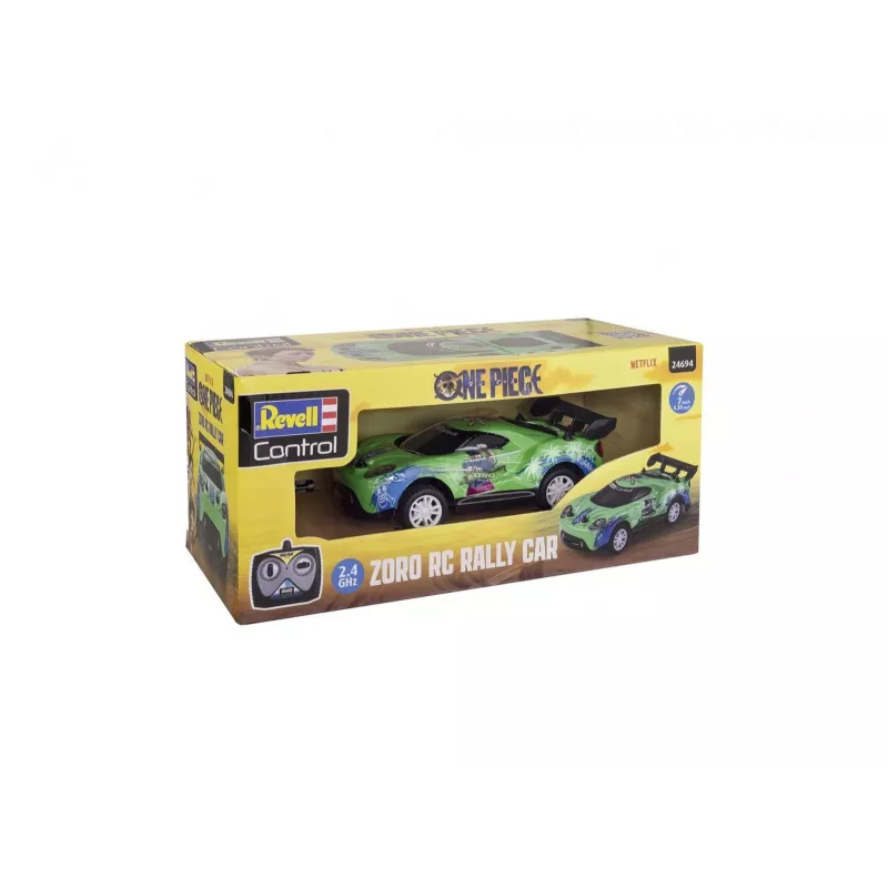 RC rally car REVELL One Piece Zoro — remote-controlled model, collector's themed design