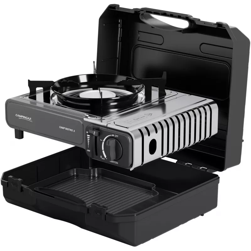 Portable Campingaz CampBistro 3 Camping Stove with Die-Cast Aluminium Griddle