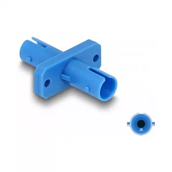 DeLOCK Optical Fiber Coupler ST Simplex female to ST Simplex female blue