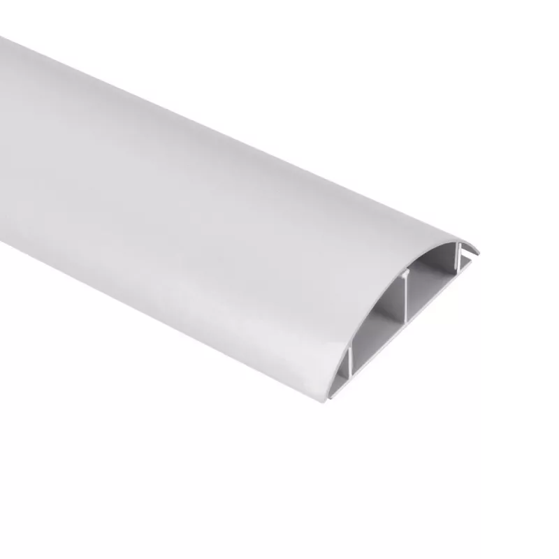 Aluminum cable masking strip MACLEAN MC-814 S, silver — surface-mounted cable cover