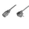 DIGITUS Power Cable, Schuko Angled to C13, 2.5 m, Black