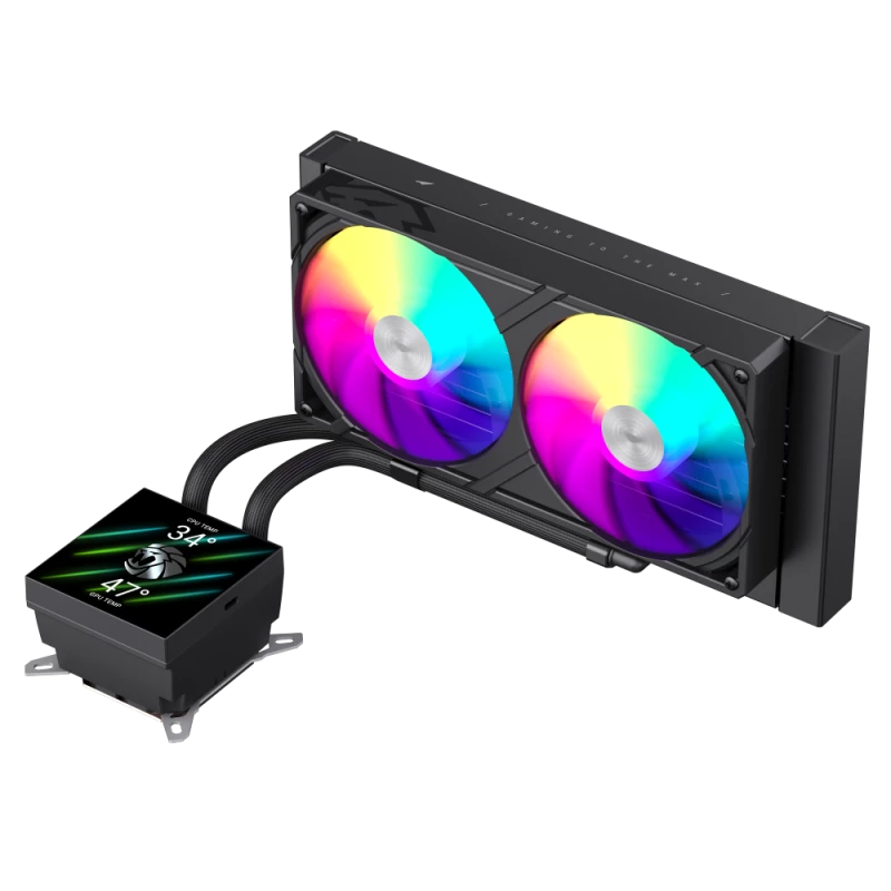 Gamemax CPU Liquid Cooler | GLACIER 240 LCD BK | Intel, AMD
