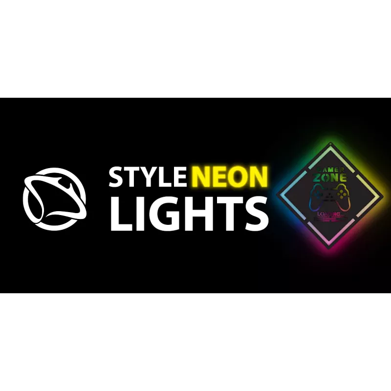 LED neon sign MANTA MASNL132RGB Style Neon Lights GAMER ZONE, RGB illuminated wall décor