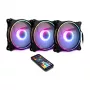 INTER-TECH Argus RS-08 120mm ARGB Case Fans - 3 Pack, Black