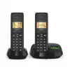 Cordless Analog/DECT Telephone Gigaset PURE 100A Duo — 2 Handsets, Speakerphone, Caller ID, 1.5 inch Display, Black