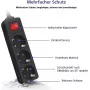 Power strip helos CLASSIC 3-way 1.5 m with switch