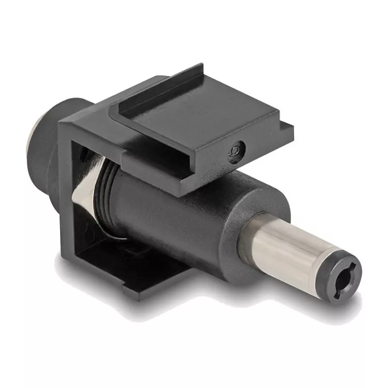 DeLOCK Keystone Module DC 5.5 x 2.5 mm female to DC 5.5 x 2.1 mm male black