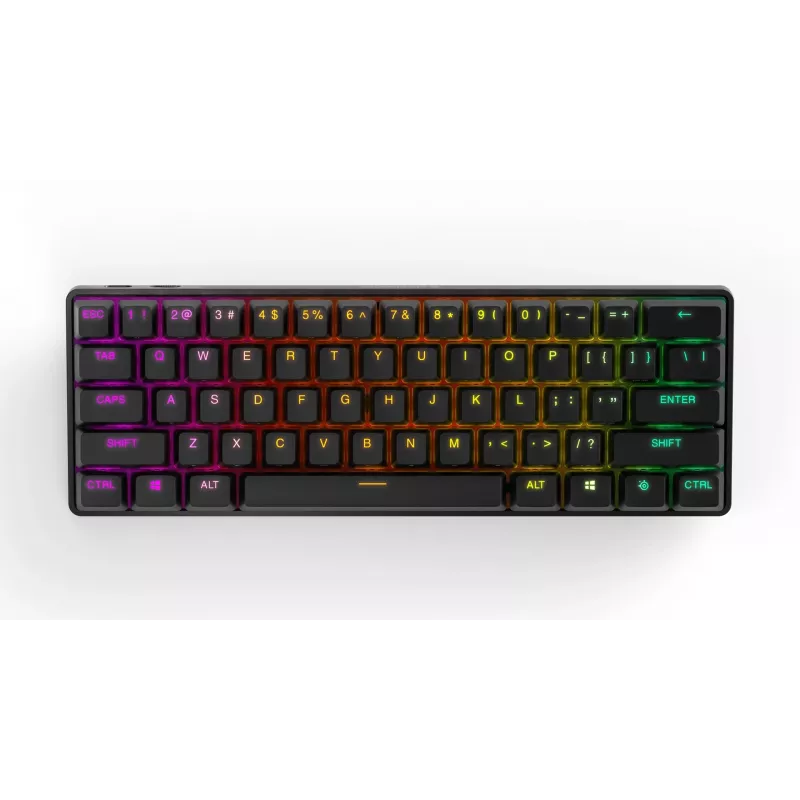 Mechanical gaming keyboard STEELSERIES Apex Pro Mini Wireless — 60% form factor, USB + RF Wireless + Bluetooth, QWERTY US, Black