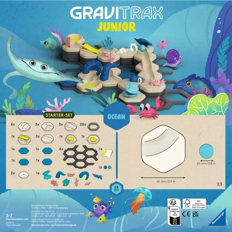 Marble run construction set Ravensburger GraviTrax Junior Starter Set S Desert track, model 24585