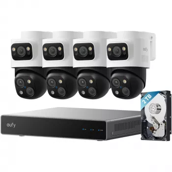 NVR security recorder Eufy S4 Max — 8-channel, 4K (3840×2160), HDD 2 TB (up to 16 TB), Black/Grey/White
