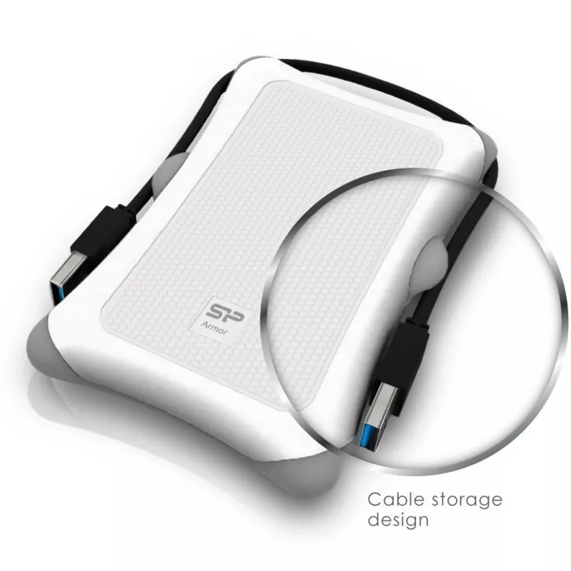 External HDD Silicon Power Armor A30 1TB USB 3.2 Gen 1, 2.5 inch HDD, white, USB Type-A
