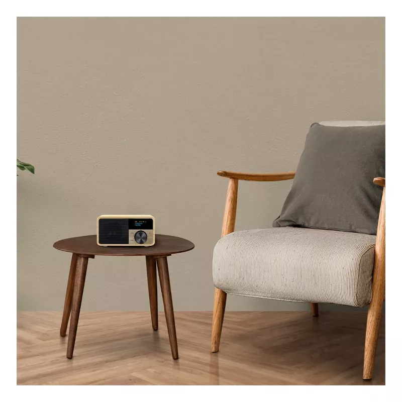 Tabletop Radio Sangean DDR-7 Natural Wood FM AM Bluetooth, wooden cabinet, FM/AM tuner, Bluetooth audio