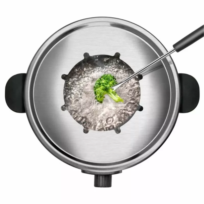 Fondue set Taurus FF2 2 L for 8 persons, stainless steel housing, 1000 W, 230 V, black/silver